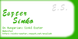 eszter sinko business card