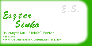 eszter sinko business card